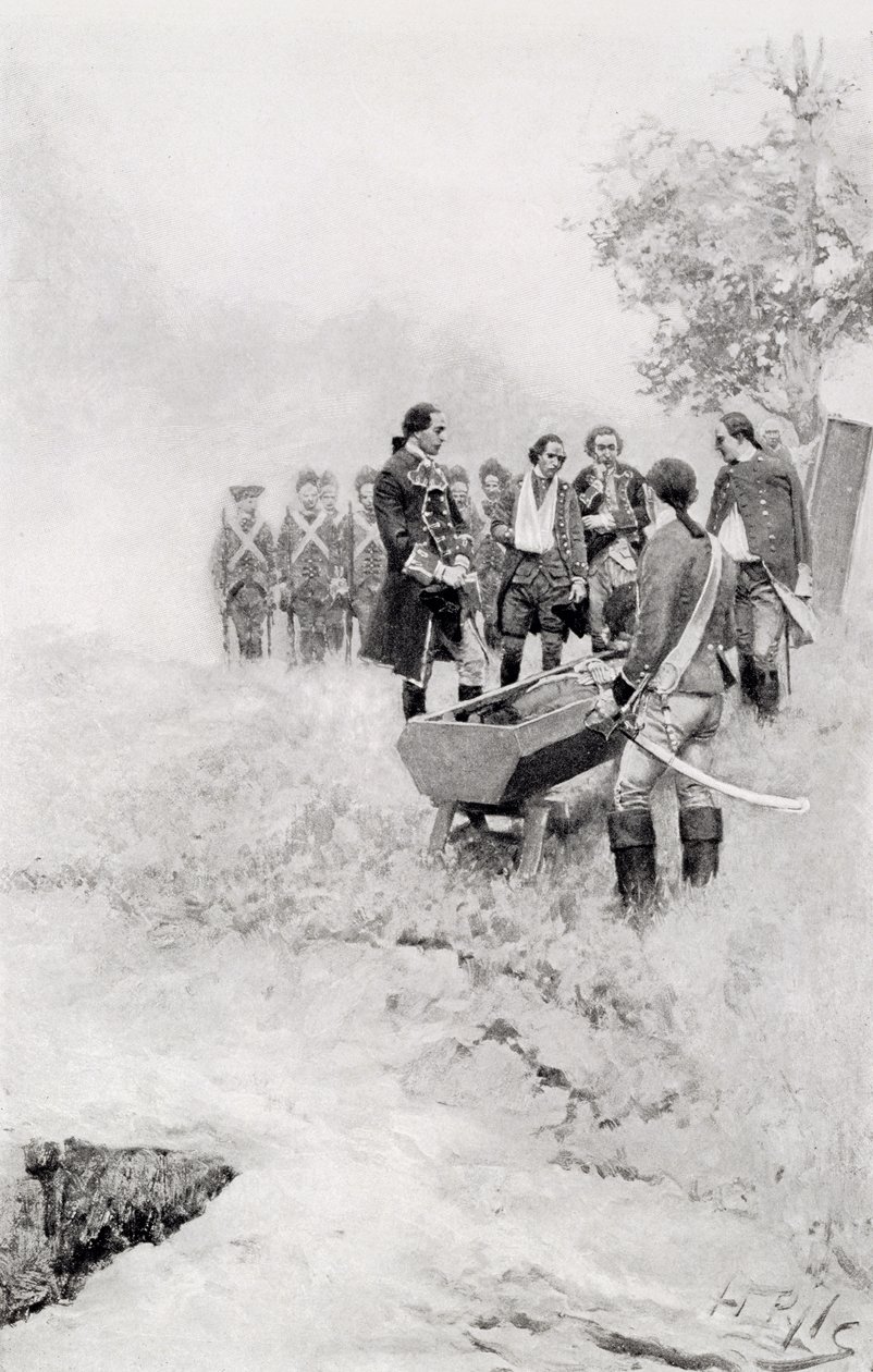 El entierro de Braddock, ilustración de 