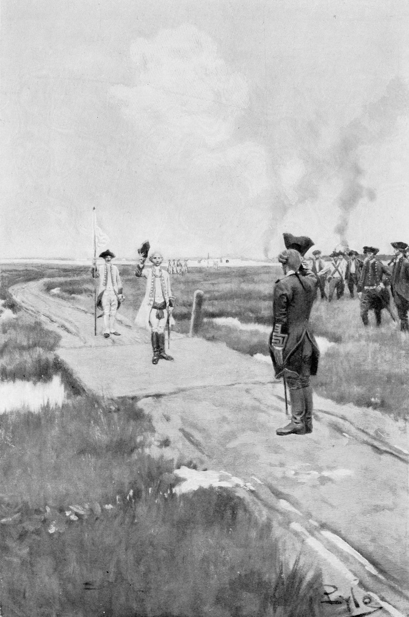 La capitulación de Louisbourg, ilustración de 