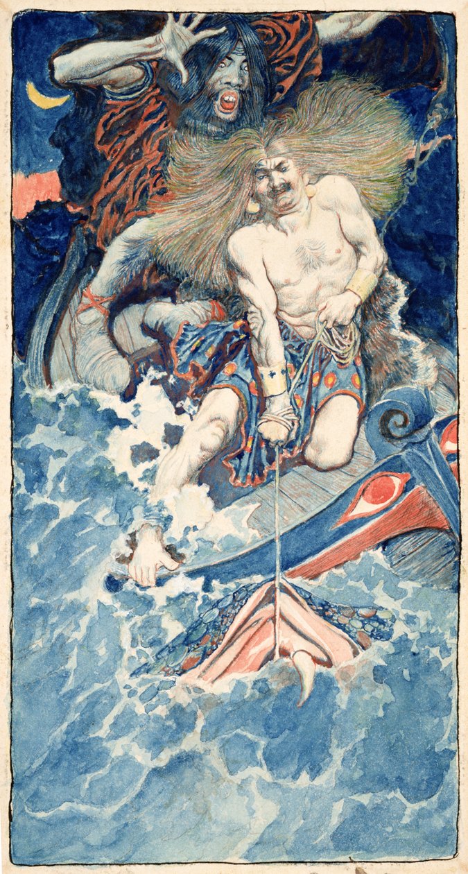 La pesca de Thor e Hymir, de "North Folk Legends of the Sea" de Howard Pyle, publicado en Harper