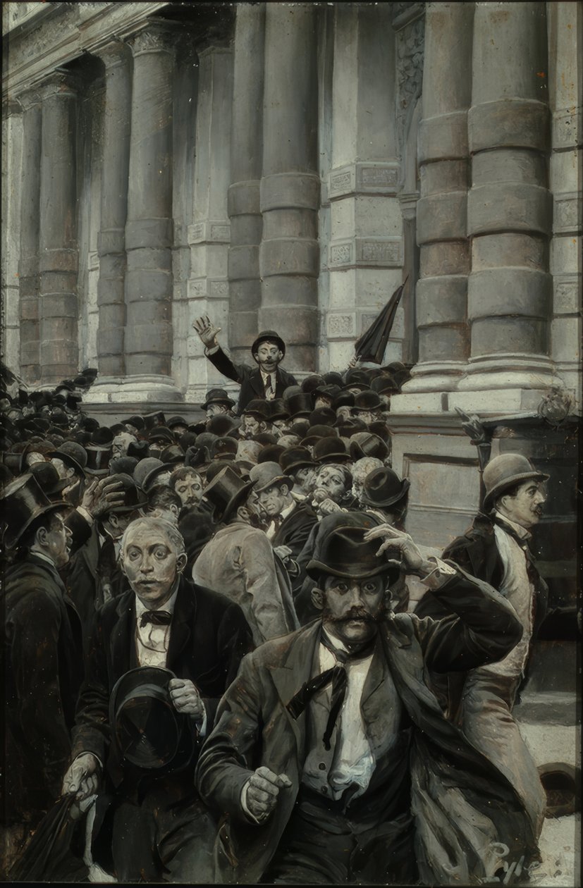 La fiebre de la Bolsa de Nueva York el 18 de septiembre de 1873 de Howard Pyle