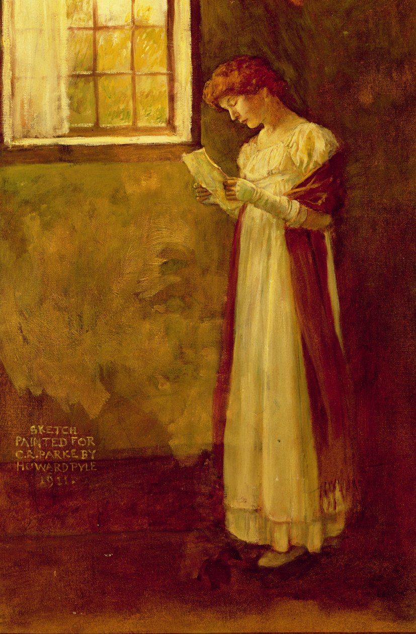 Sin título (Mujer junto a una ventana) de Howard Pyle