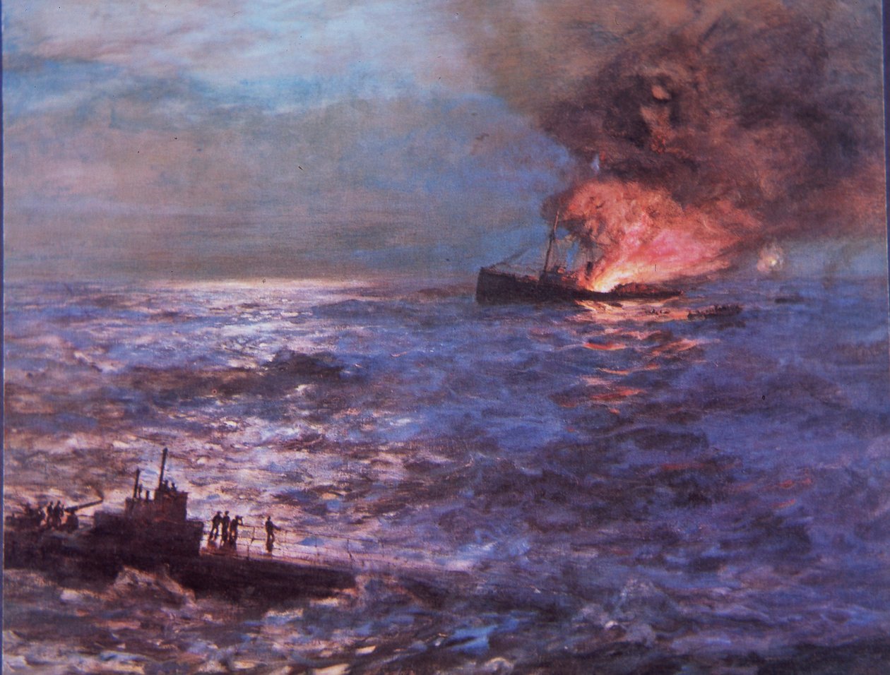 Buque mercante bombardeado por submarino alemán en la Segunda Guerra Mundial de Howard Russell Butler
