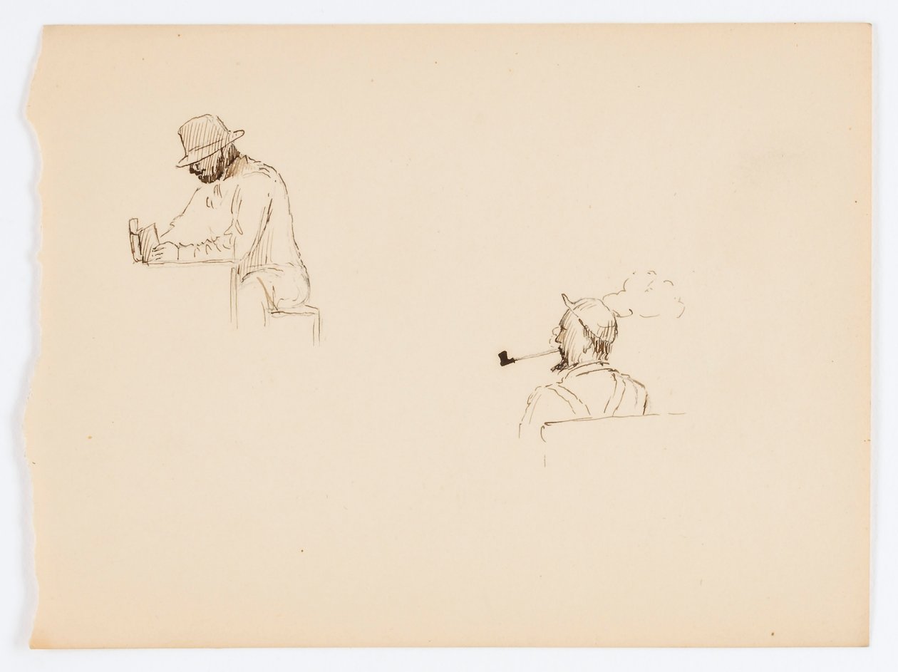 Sin título (Dos dibujos de hombres) de Howard Russell Butler