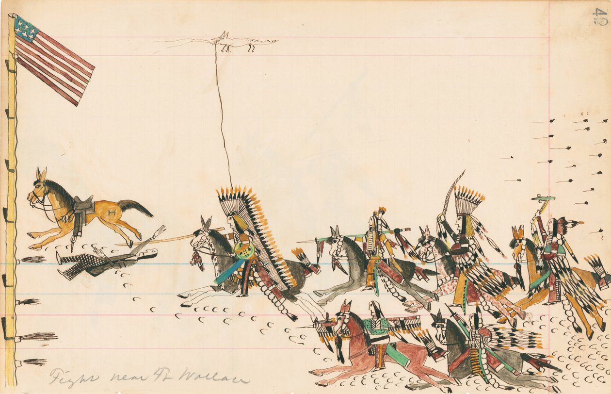 Lucha Cerca de Ft. Wallace, 1874-75 de Howling Wolf