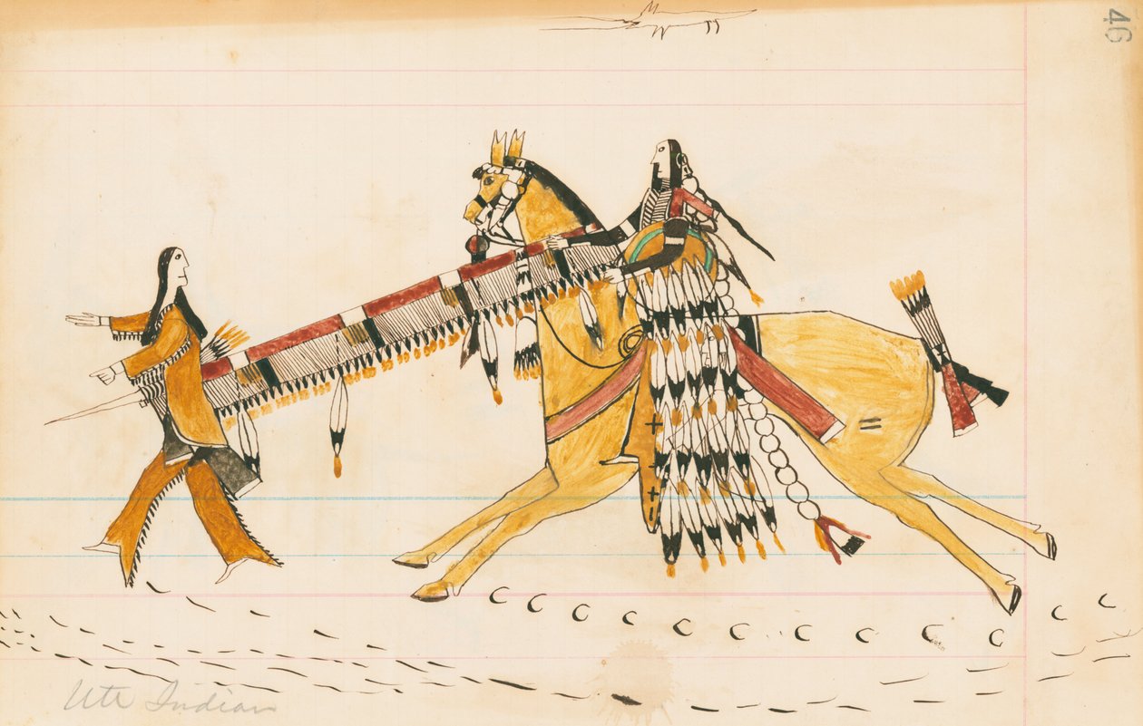 Indio Ute, 1874-75 de Howling Wolf