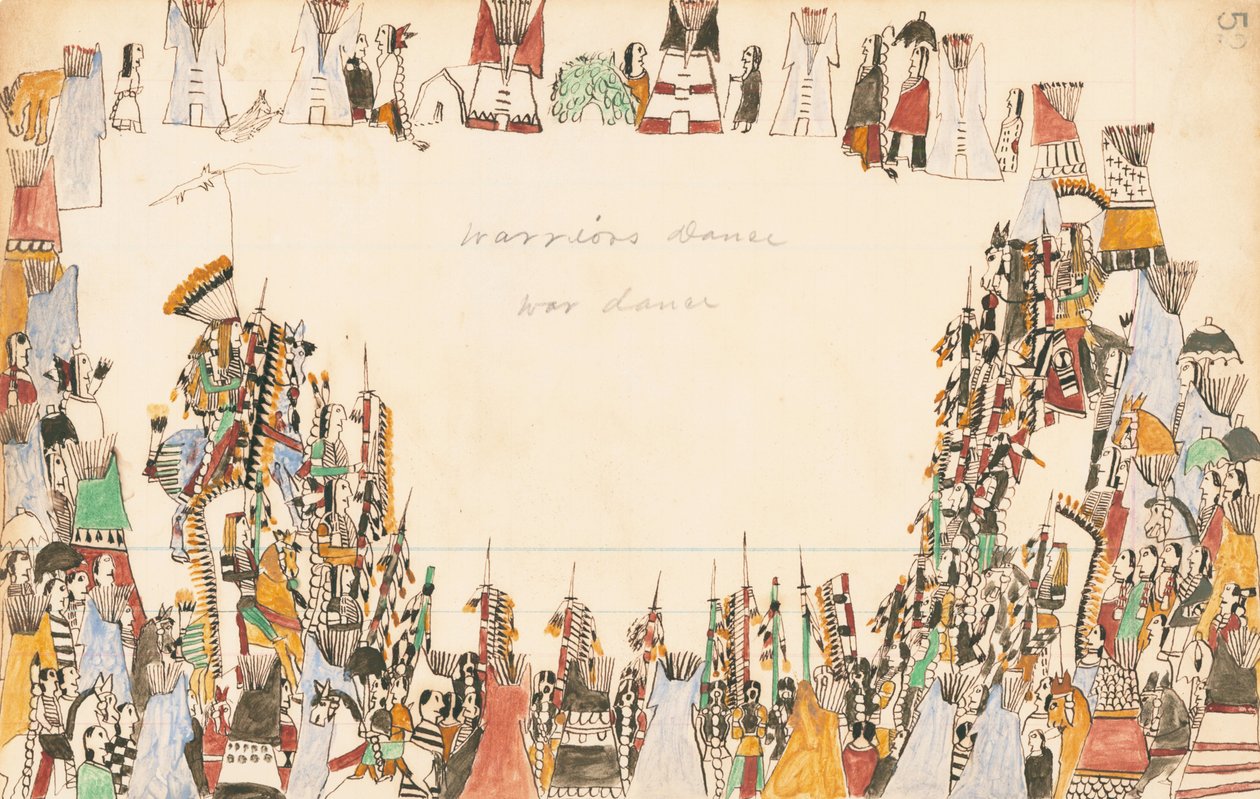 Danza de Guerreros, Danza de Guerra, 1874-75 de Howling Wolf