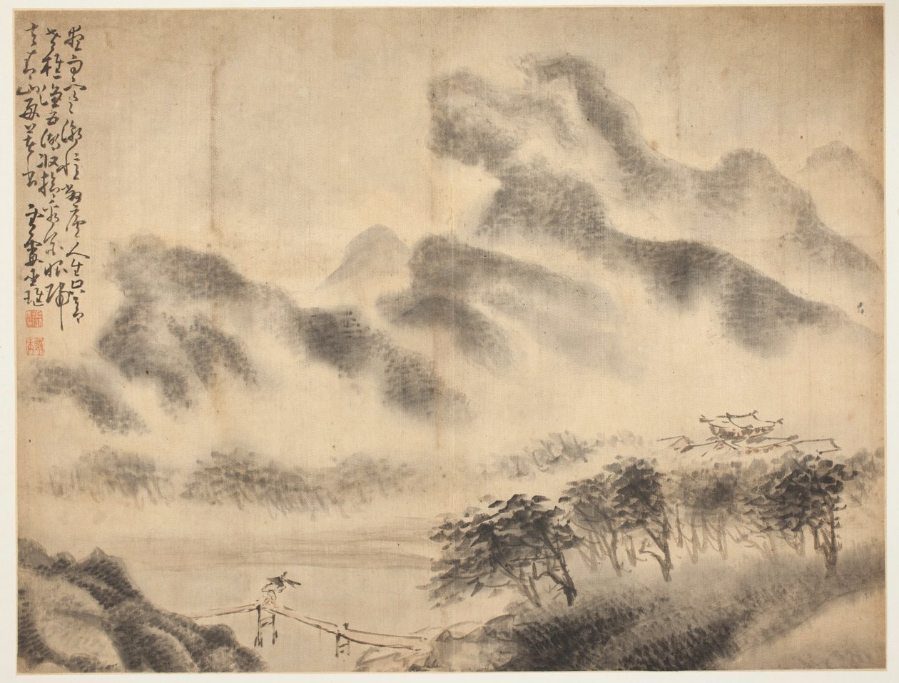 Paisajes y figuras: Paisaje de Huang Shen