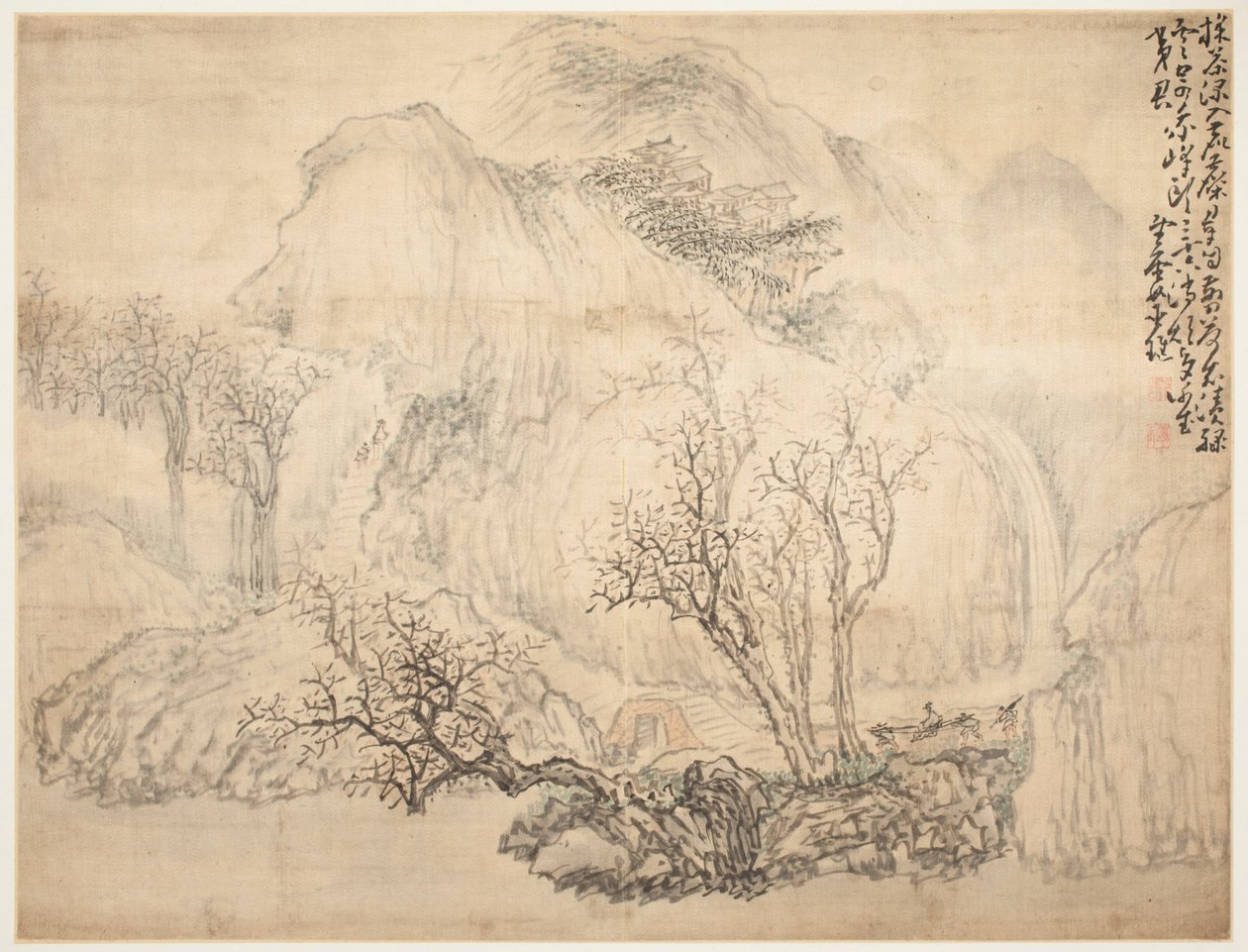 Paisajes y figuras: Paisaje de Huang Shen