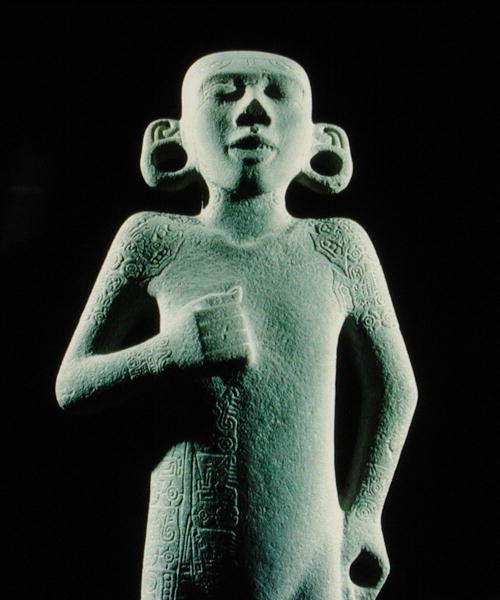 El joven de Tamuin, periodo posclásico tardío (1300-1521) (detalle) de Huaxtec Huaxtec