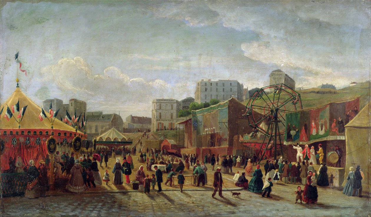 Una feria, Place Saint-Pierre, Montmartre en 1861 de Hubert
