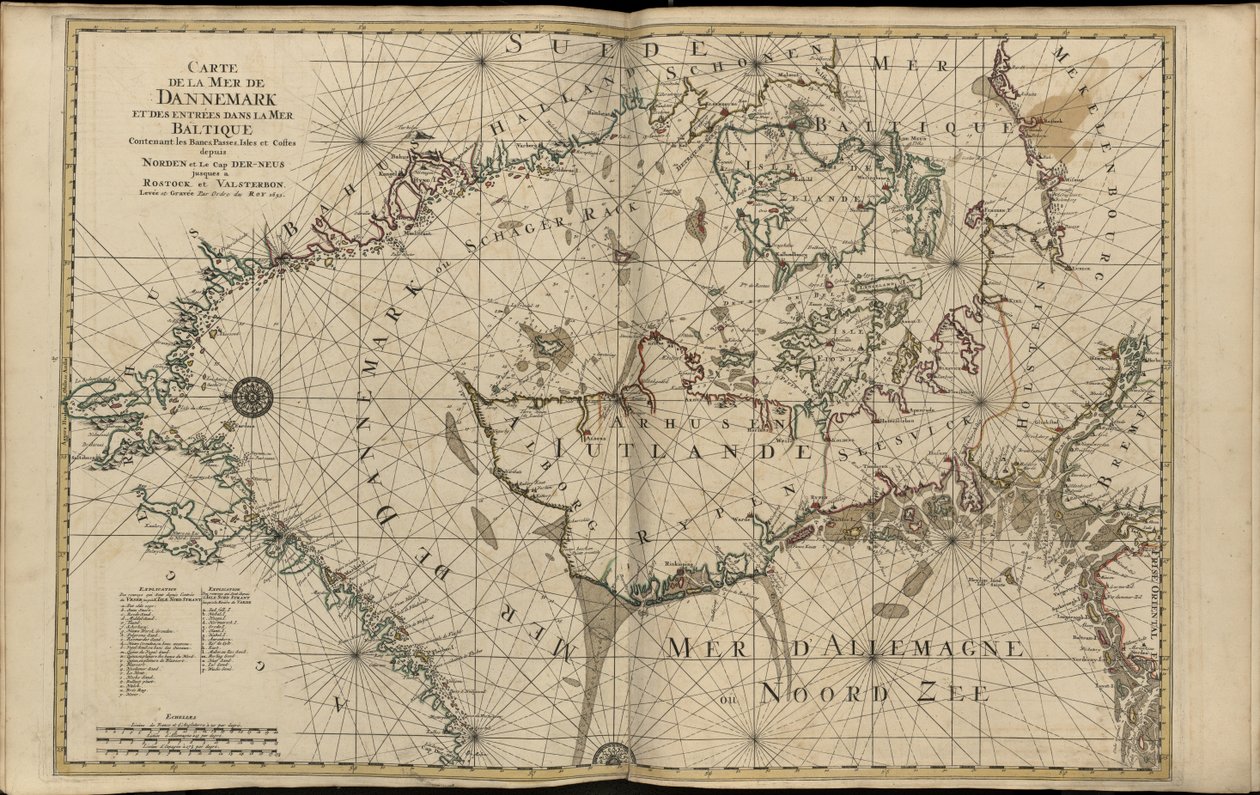 Mapa del Mar de Dinamarca de Hubert Jaillot