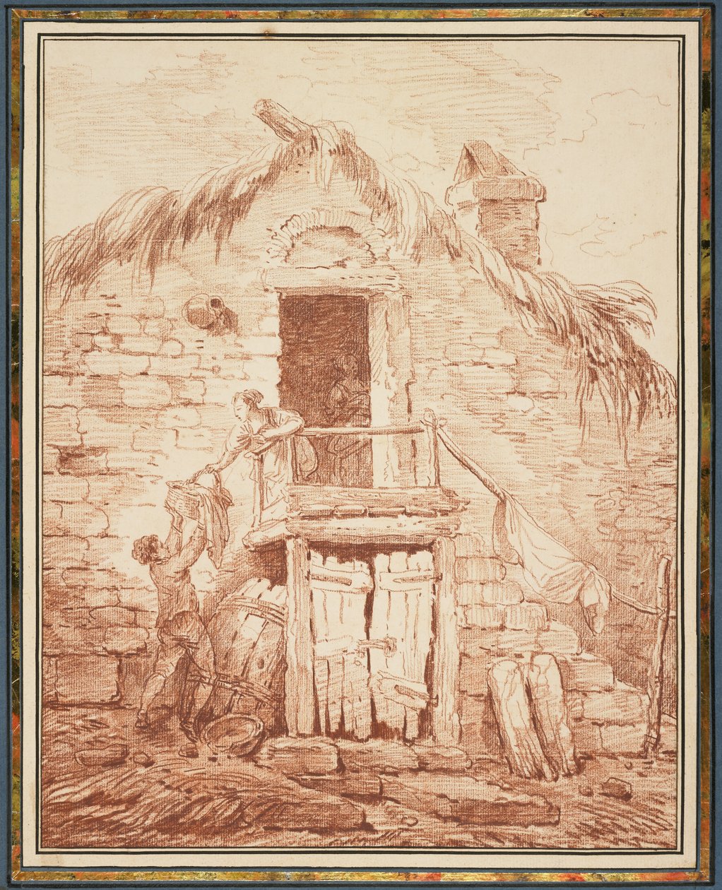 Una cabaña de piedra, c.1774 de Hubert Robert
