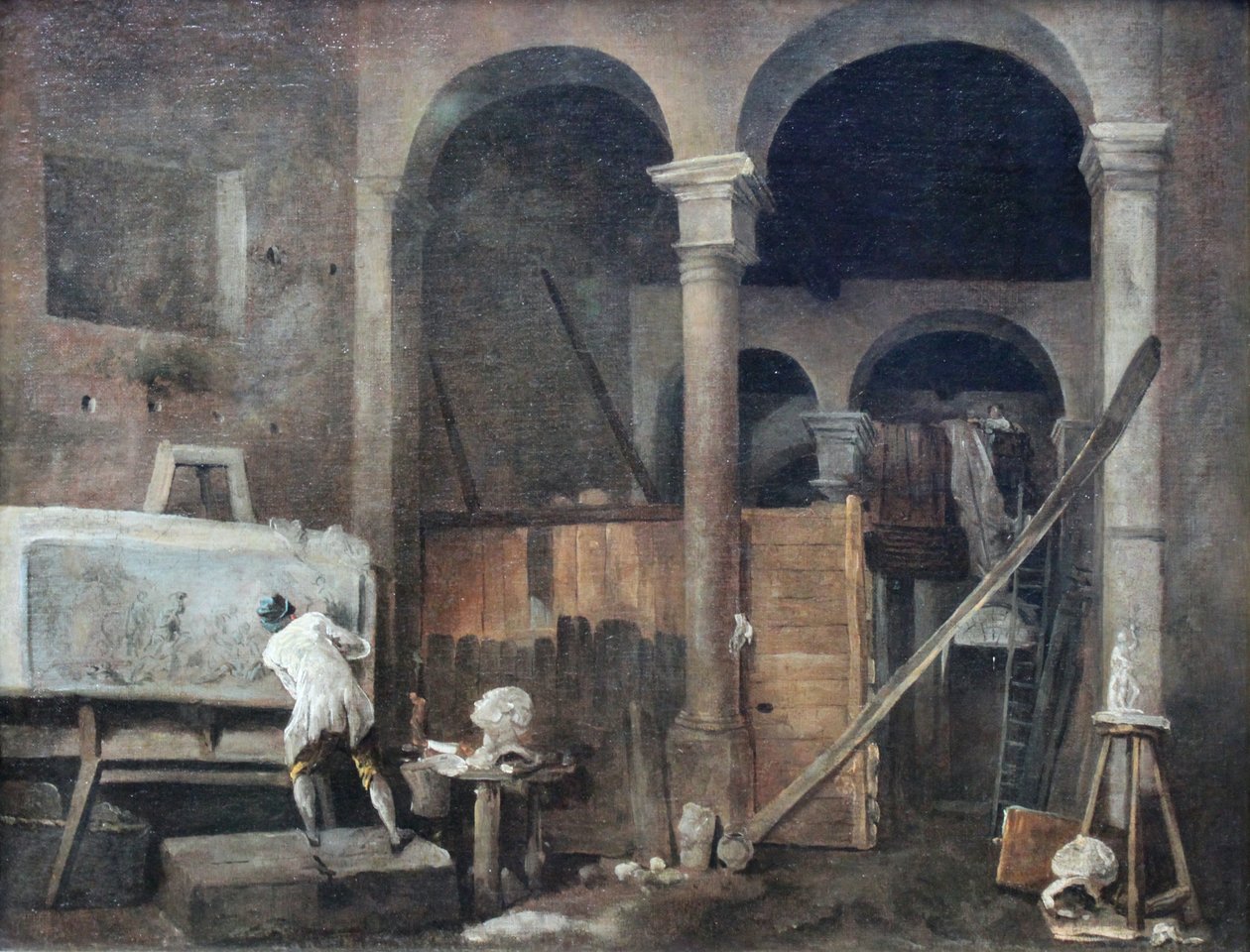 El taller del artista de Hubert Robert