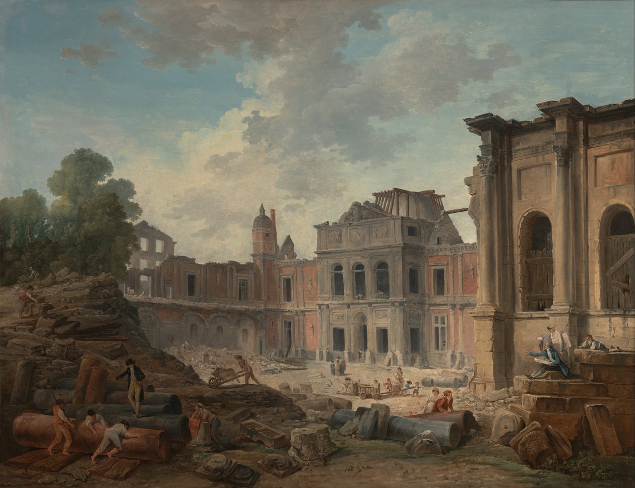 Demolición del Castillo de Meudon de Hubert Robert