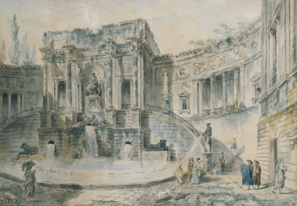 Paisaje con ruinas de Hubert Robert