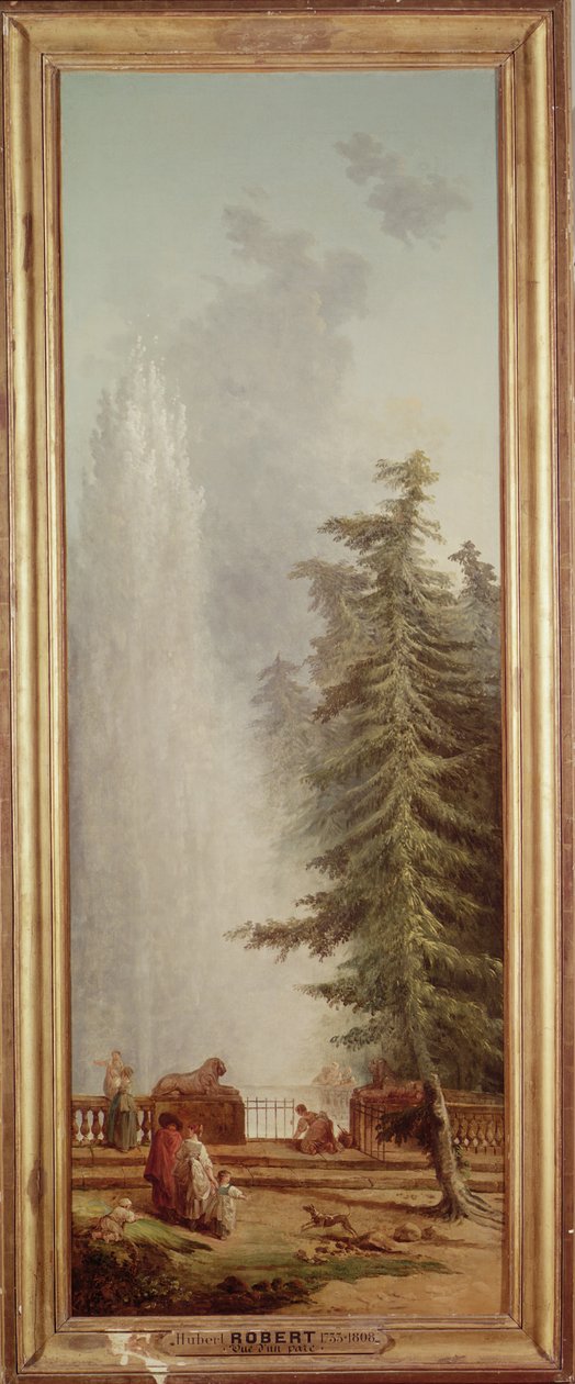 Vista de un parque, 1783 de Hubert Robert