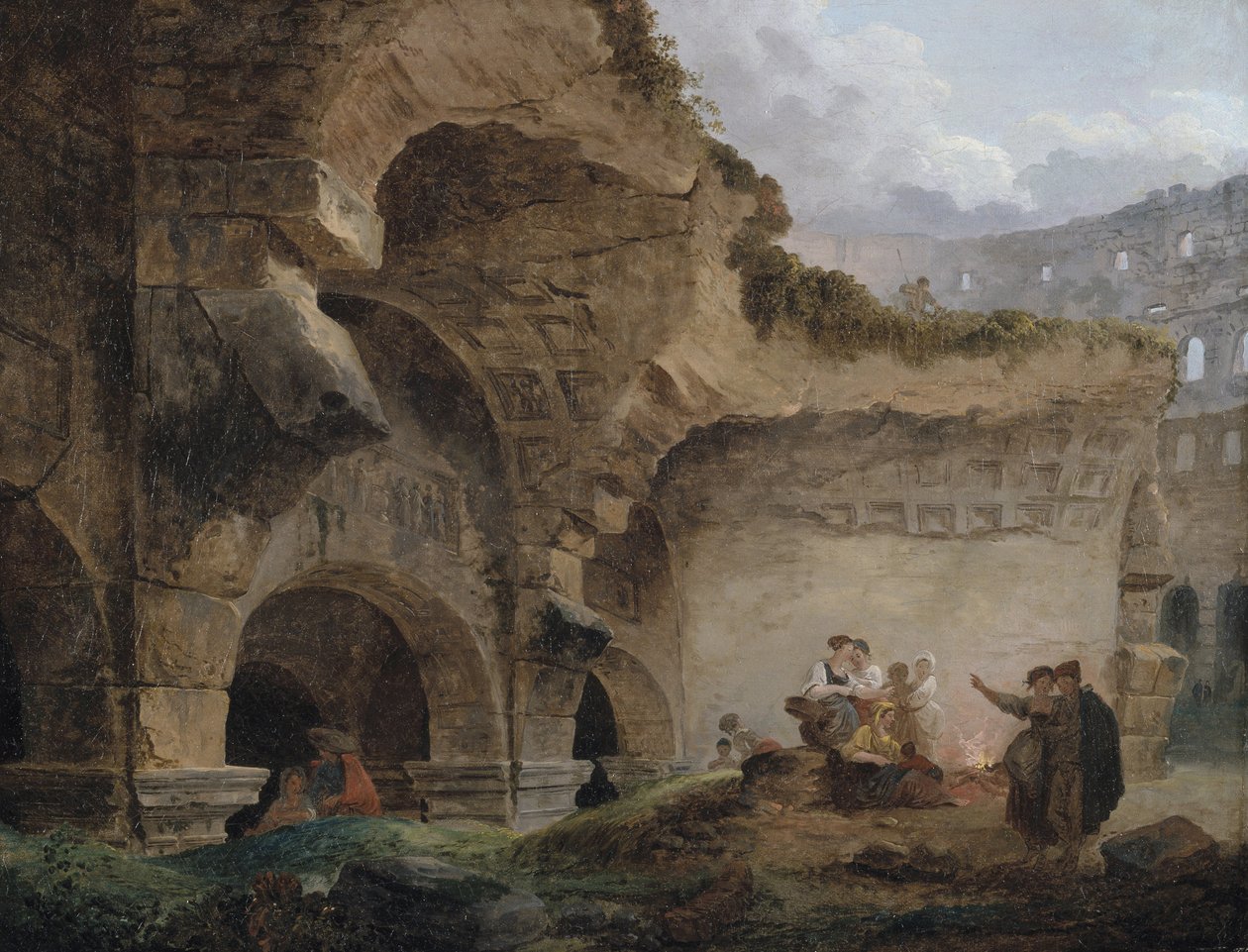 Lavanderas en las Ruinas del Coliseo de Hubert Robert