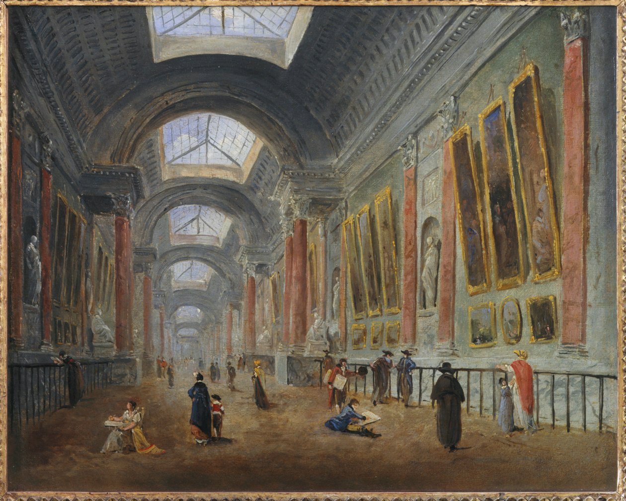 Proyecto de renovación de la Gran Galería del Louvre ... de Hubert (circle of) Robert