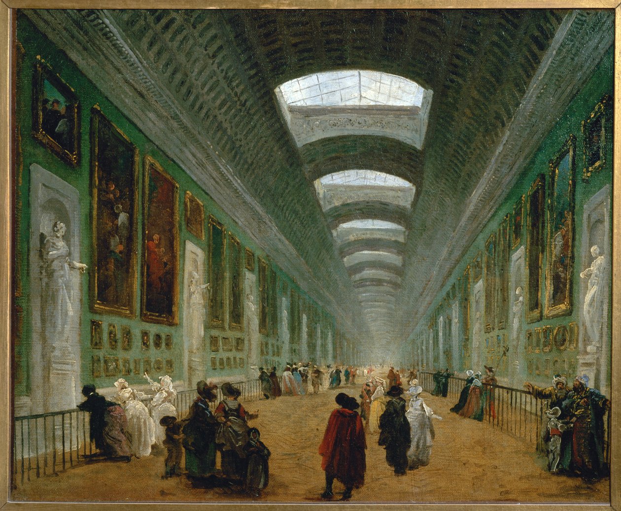 Proyecto de remodelación de la Gran Galería del Louvre ... de Hubert (circle of) Robert
