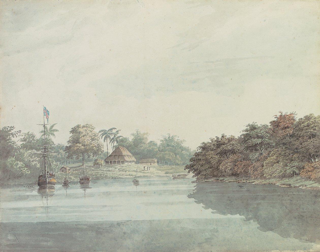 El budgerow del Gobernador General en el Ganges, Delta del Brahmaputra de Hubert Cornish