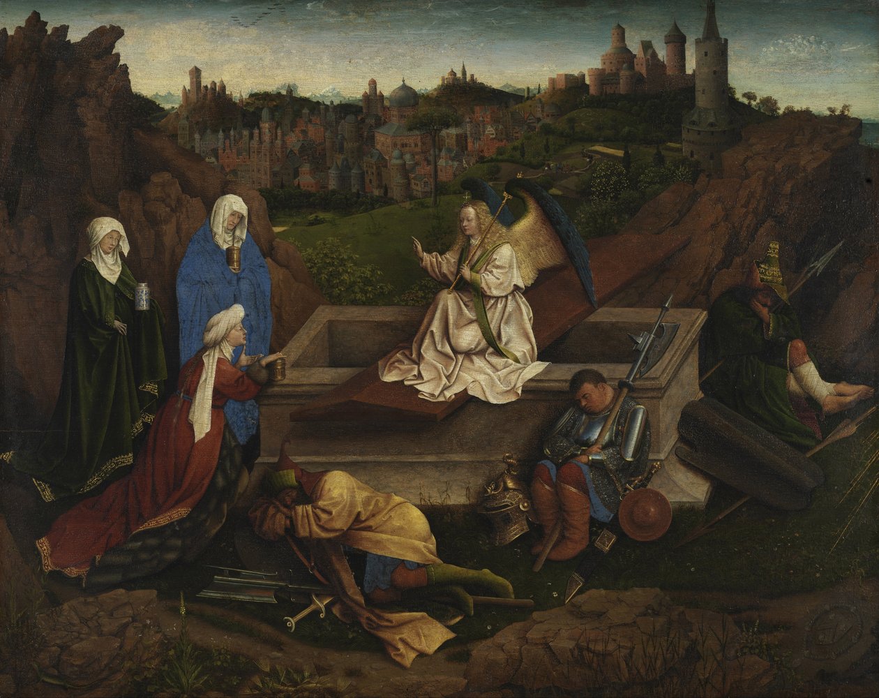 Las Tres Marías en el Sepulcro, c. 1440 de Hubert Eyck
