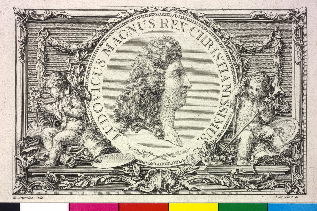 Rey de Francia Luis XIV de Hubert Francois Gravelot