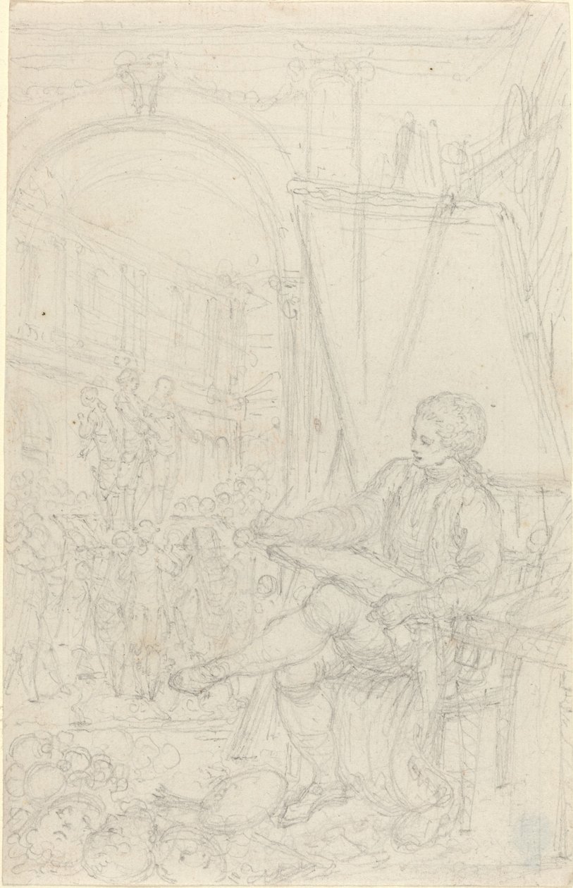 Autorretrato de Hubert Francois Gravelot