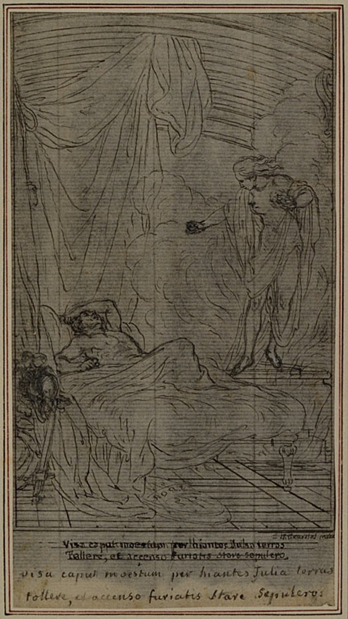 Estudio para "La Pharsale" de Lucain, Canto III de Hubert Francois Gravelot