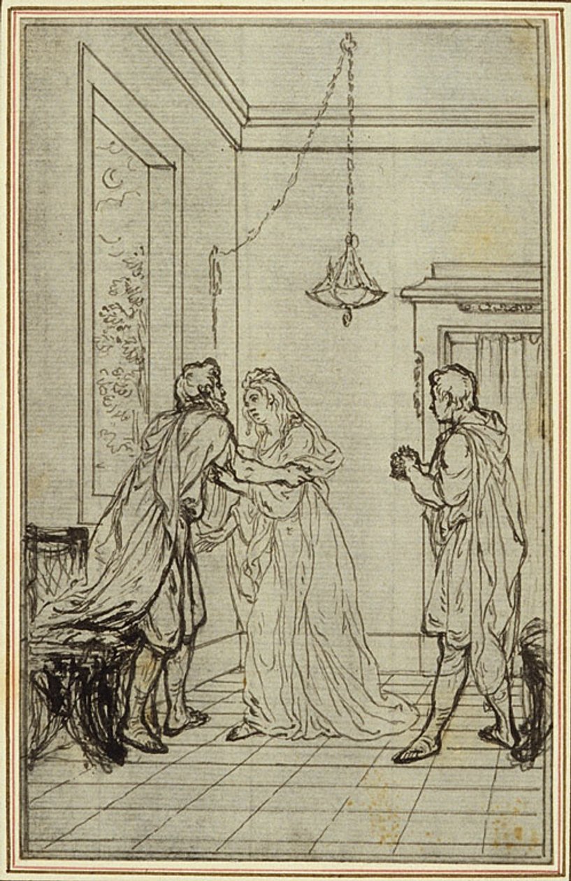 Estudio para "La Pharsale" de Lucain, Canto II de Hubert Francois Gravelot