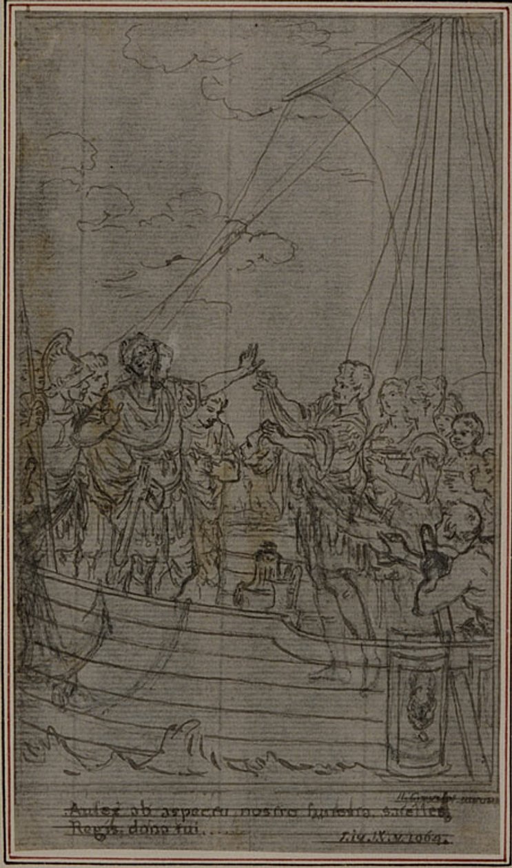 Estudio para "La Pharsale" de Lucain, Canto IX de Hubert Francois Gravelot