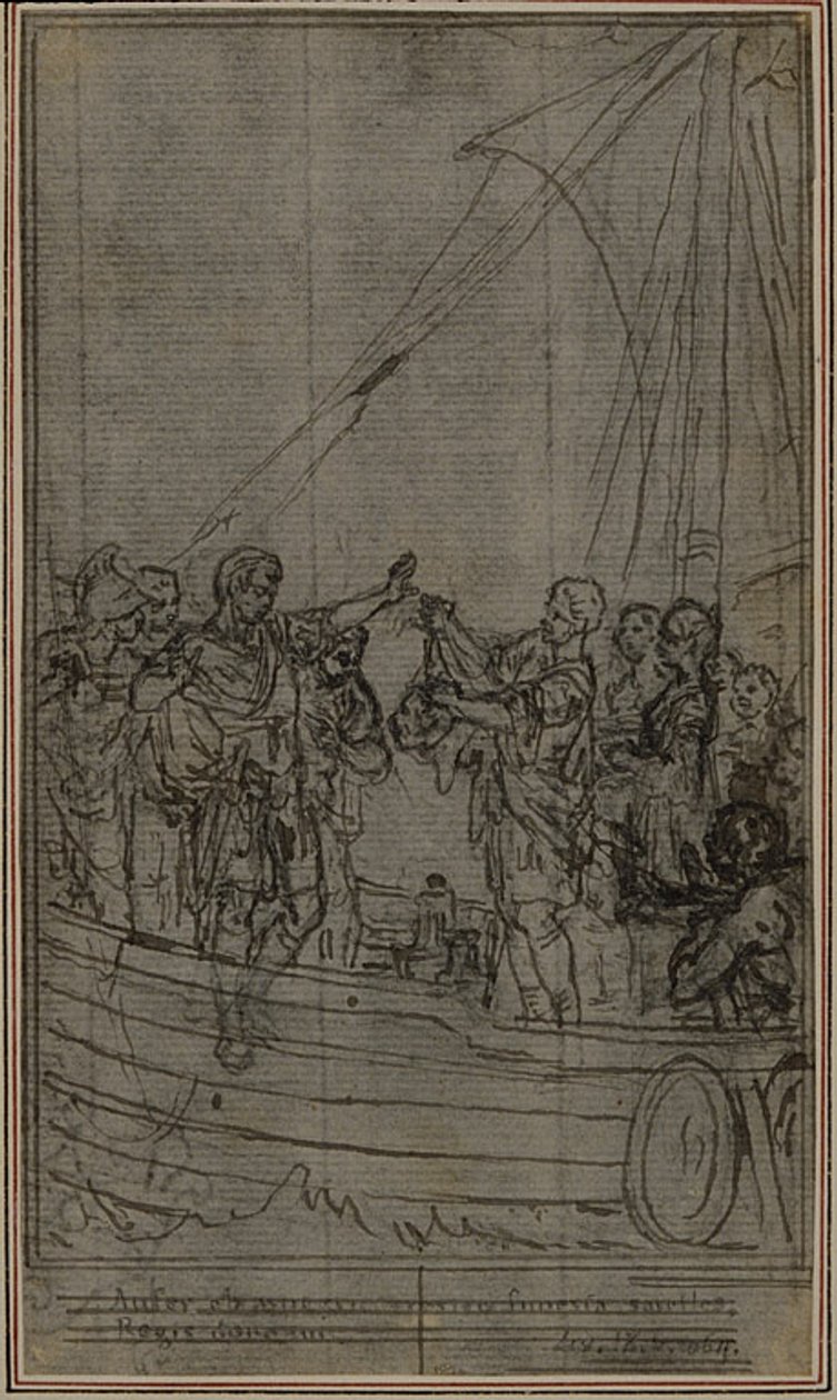 Estudio para "La Pharsale" de Lucain, Canto IX de Hubert Francois Gravelot