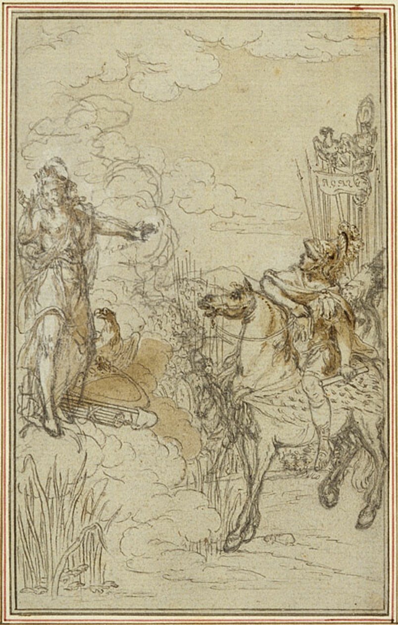 Estudio para "La Pharsale" de Lucain, Canto I de Hubert Francois Gravelot