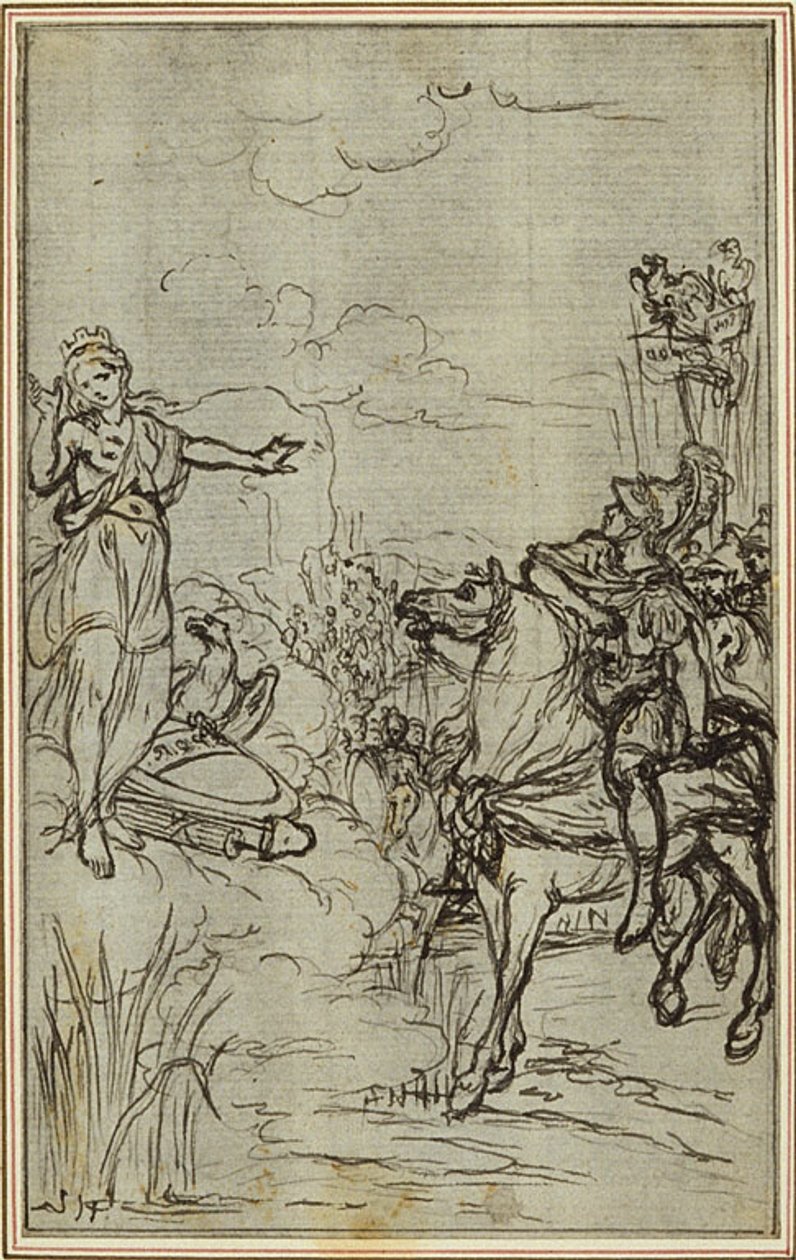 Estudio para "La Pharsale" de Lucain, Canto I de Hubert Francois Gravelot