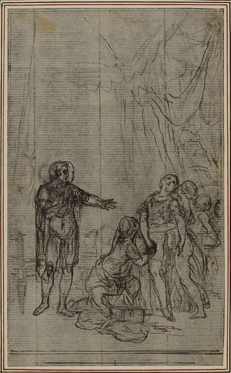 Estudio para "La Pharsale" de Lucain, Canto V de Hubert Francois Gravelot
