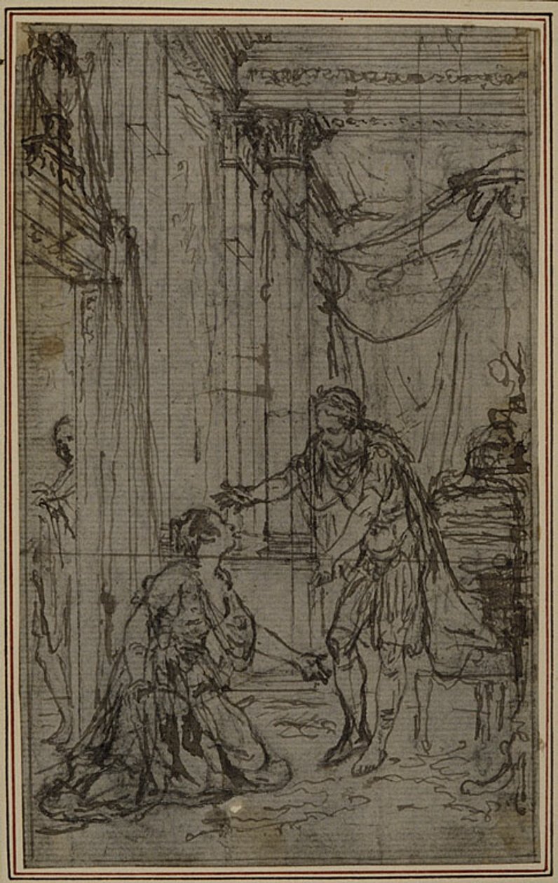 Estudio para "La Pharsale" de Lucain, Canto X de Hubert Francois Gravelot