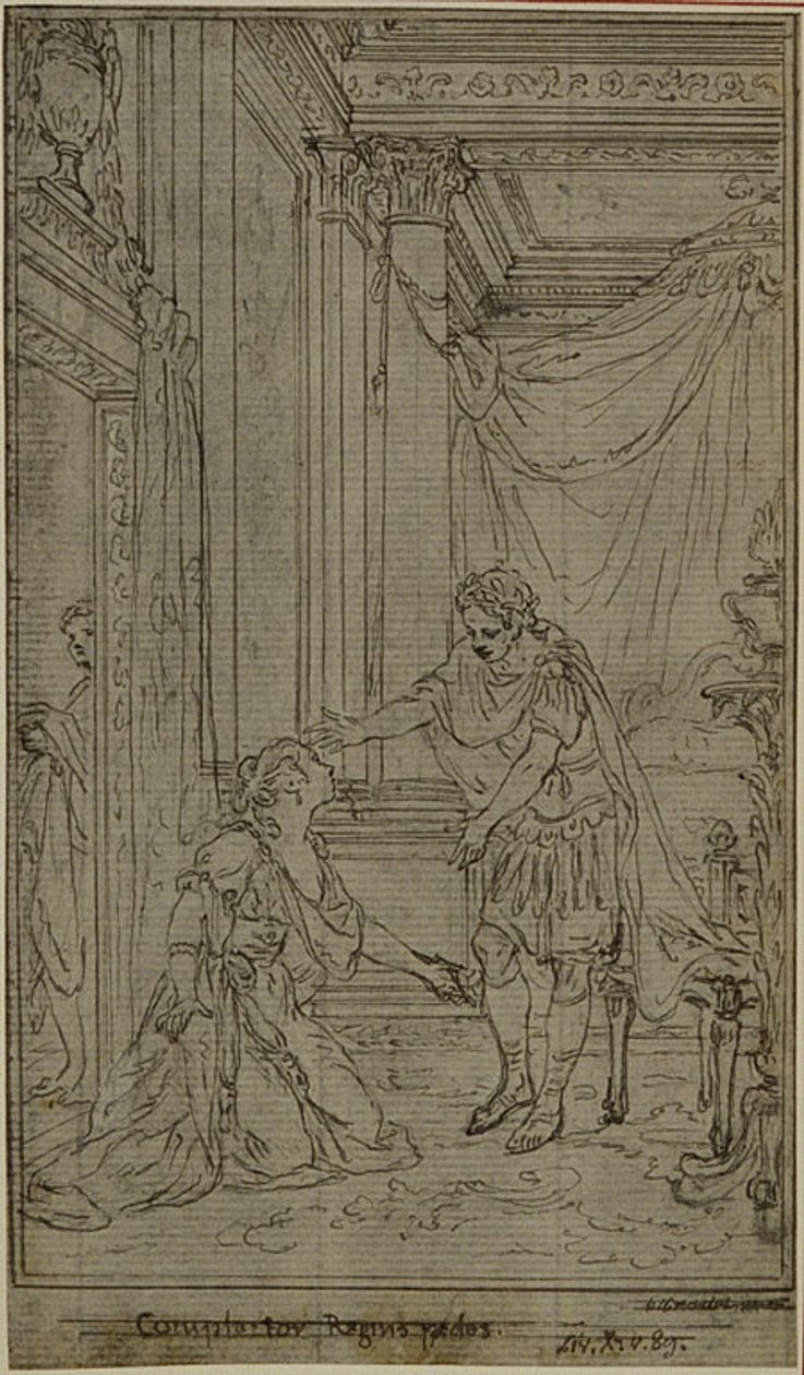 Estudio para "La Pharsale" de Lucain, Canto X de Hubert Francois Gravelot