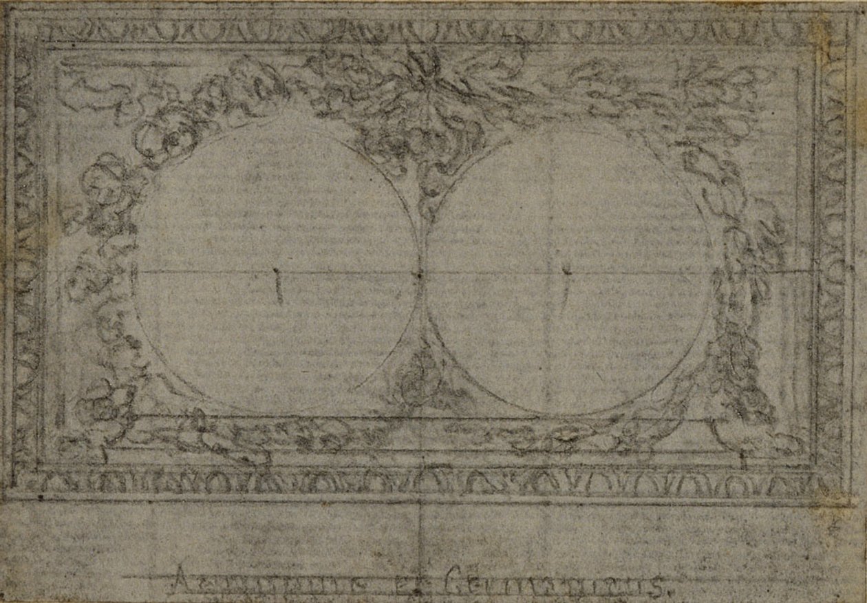 Estudio para Medallones, en Tácito "Tiberio, o Los Seis Primeros Libros de los Anales", Libro III, Vol. 2 de Hubert Francois Gravelot