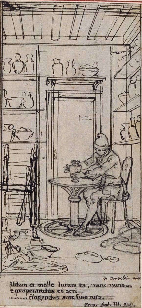 Estudio para la viñeta-frontal de la obra de Poncelot "Principes Generaux pour Servir à l