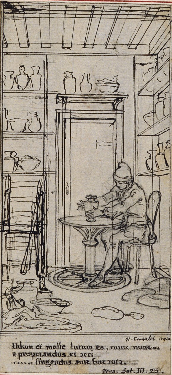 Estudio para la viñeta-frontal de la obra de Poncelot "Principes Generaux pour Servir à l