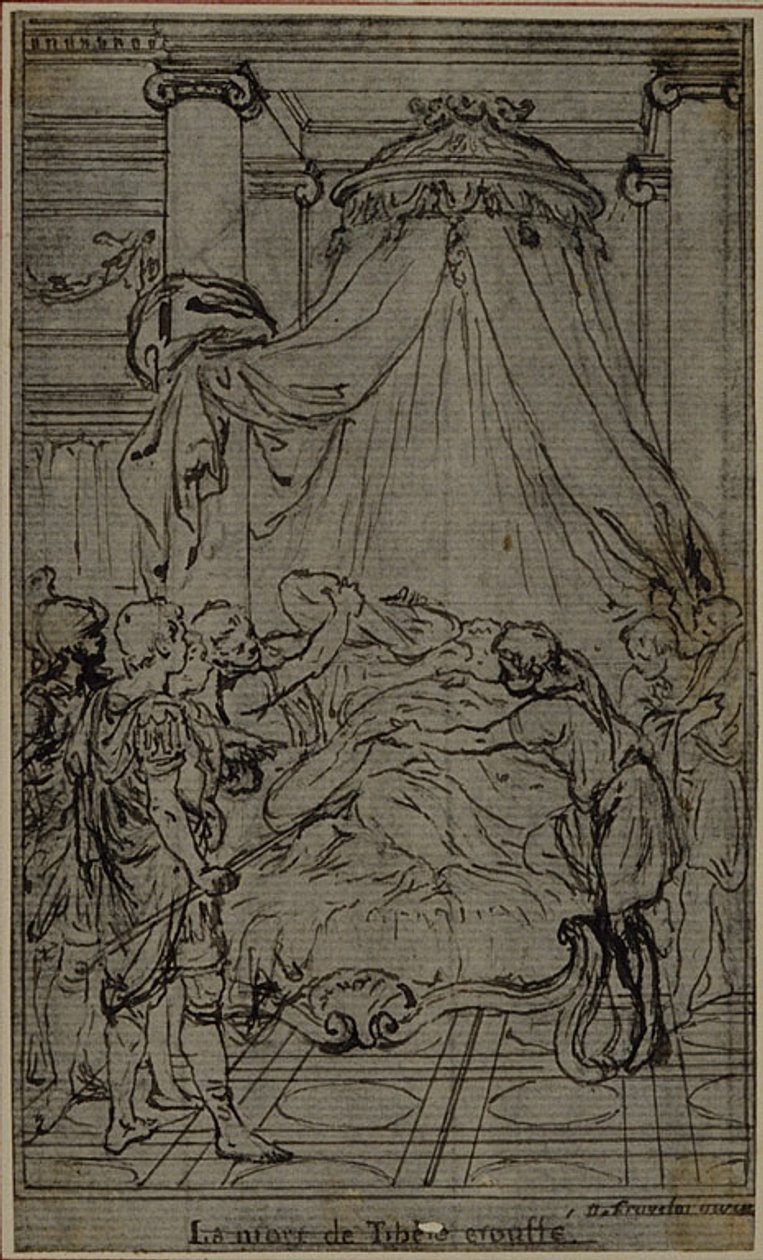 Estudio para una ilustración en Tácito "Tiberio, o Los Seis Primeros Libros de los Anales", Libro VI, Vol. 3, Estudio Final de Hubert Francois Gravelot