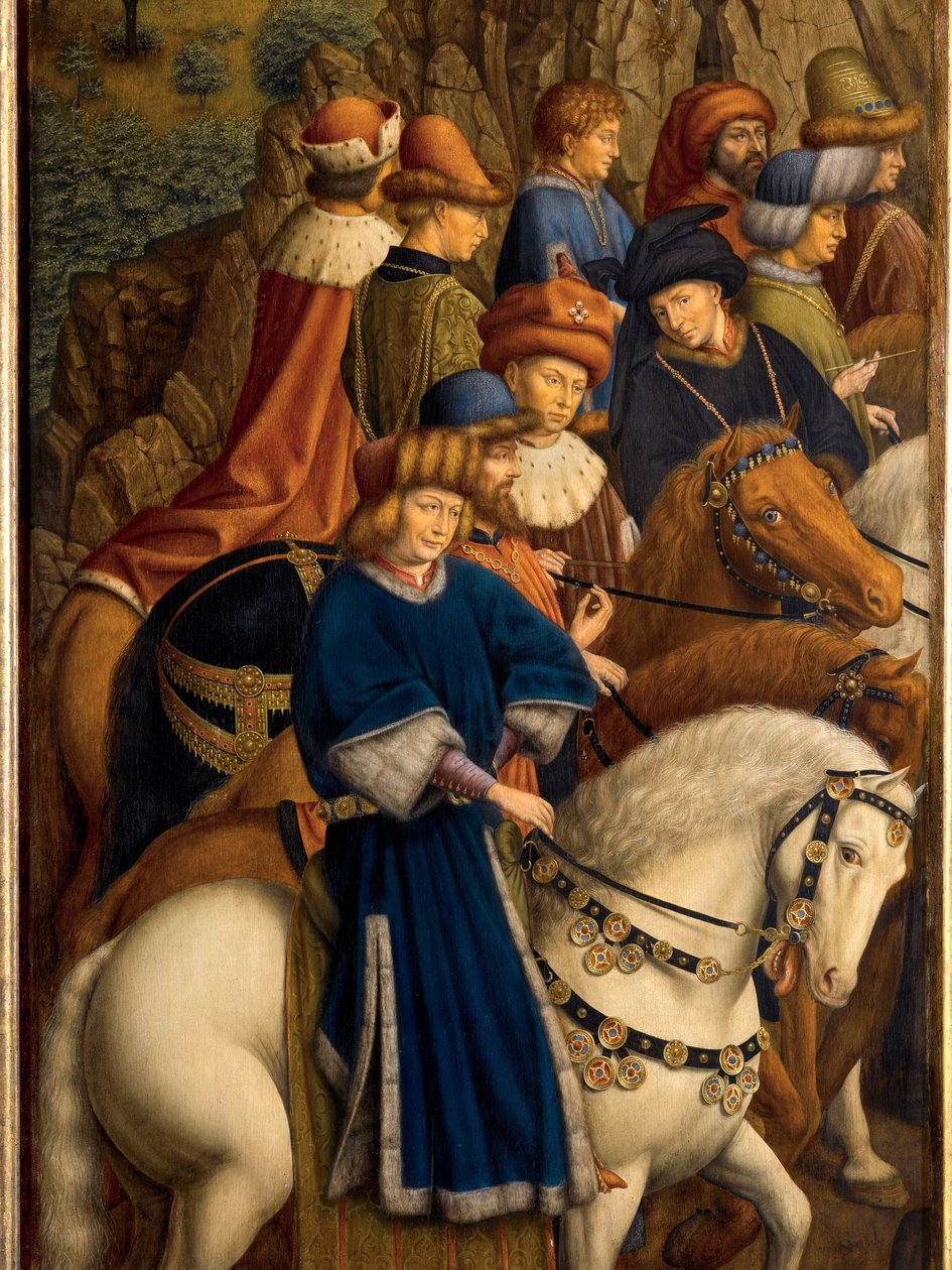 Detalle de los Jueces Justos, panel inferior izquierdo del Retablo de Gante de Hubert & Jan van (1390 1441) (after) Eyck