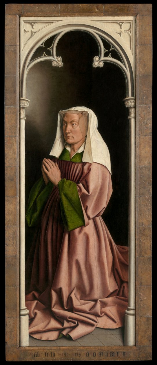 Retrato de Lysbette Borluut, tabla del exterior del Retablo de Gante de Hubert & Jan van (1390 1441) Eyck