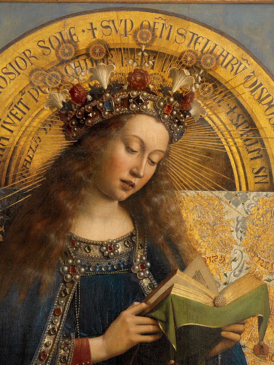 Detalle de la Virgen María, del Retablo de Gante de Hubert & Jan van (1390 1441) Eyck