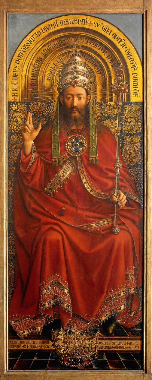 Dios Padre, panel central del Retablo de Gante de Hubert & Jan van (1390 1441) Eyck