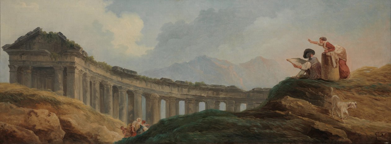 Una Columnata en Ruinas de Hubert Robert