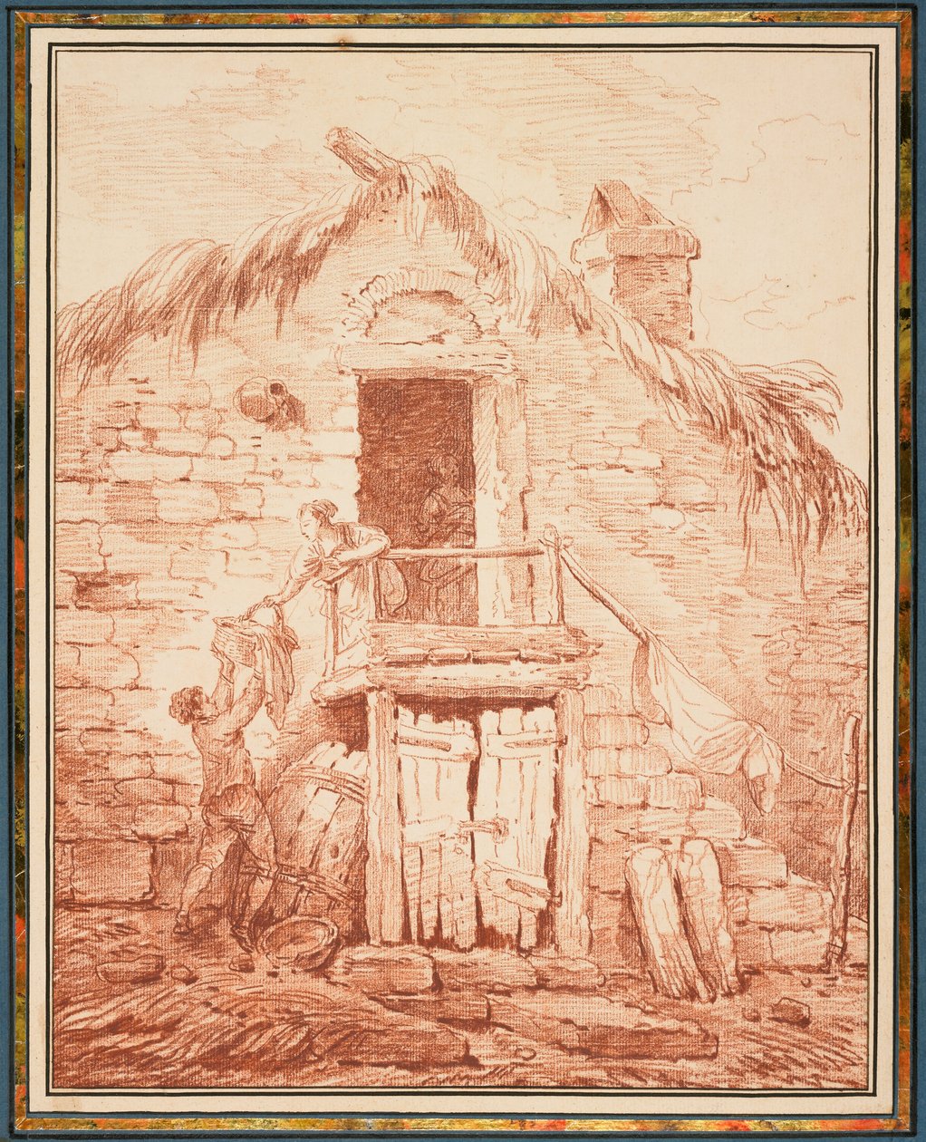 Una casita de piedra de Hubert Robert