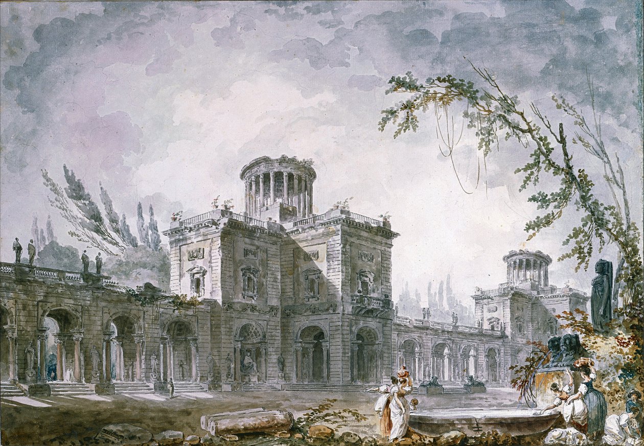 Fantasía arquitectónica, 1760 de Hubert Robert