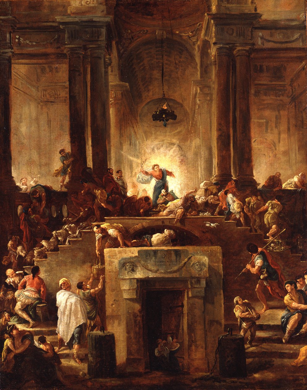Cristo expulsa a los cambistas del templo de Hubert Robert
