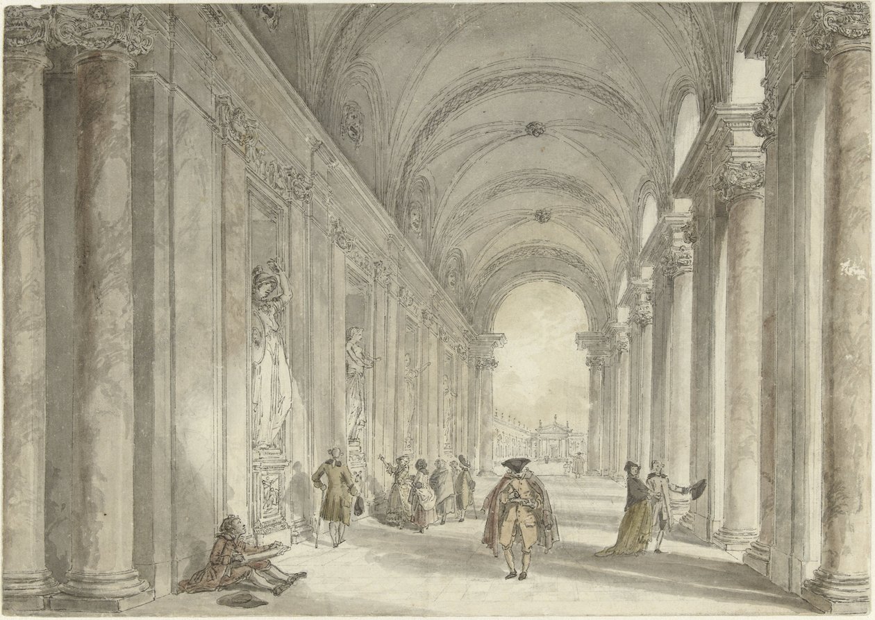 Columna del Casino de la Villa Albani, en Roma
Vista de la columnata frente al casino de la Villa Albani en Roma de Hubert Robert