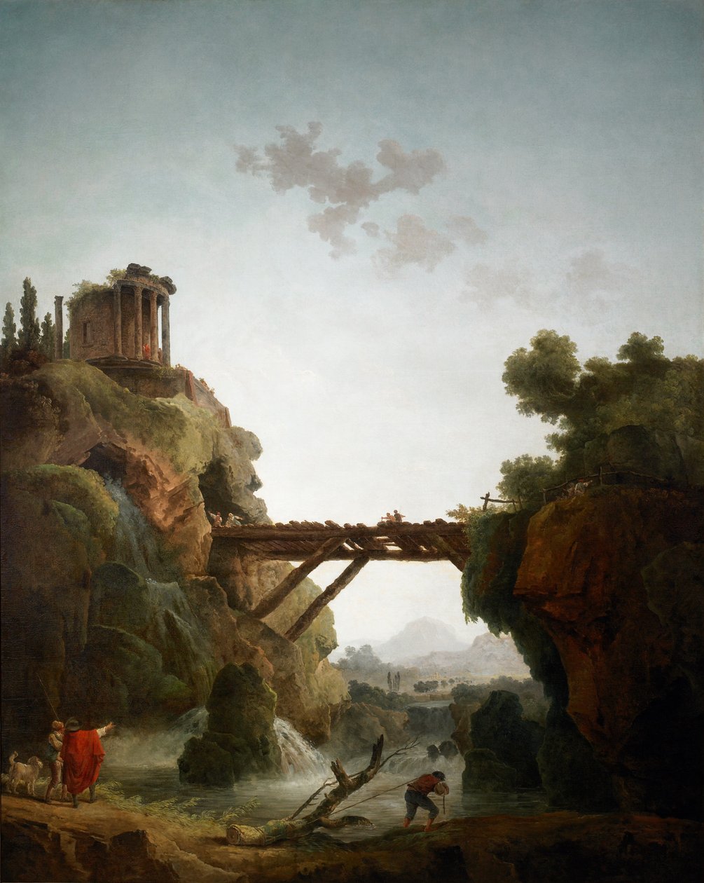 Fantástica vista de Tivoli de Hubert Robert